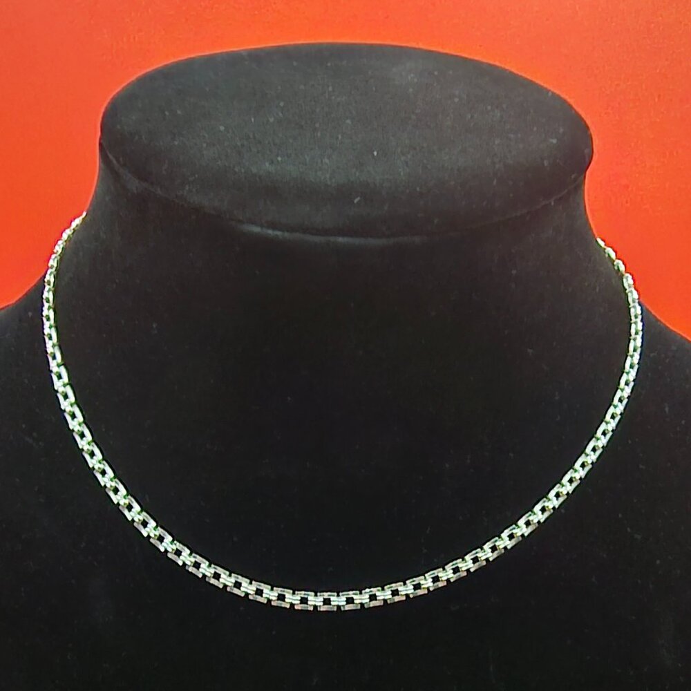 Sterling Silver Box Chain Necklace 20” | Solid 925 | Classic Everyday Chain